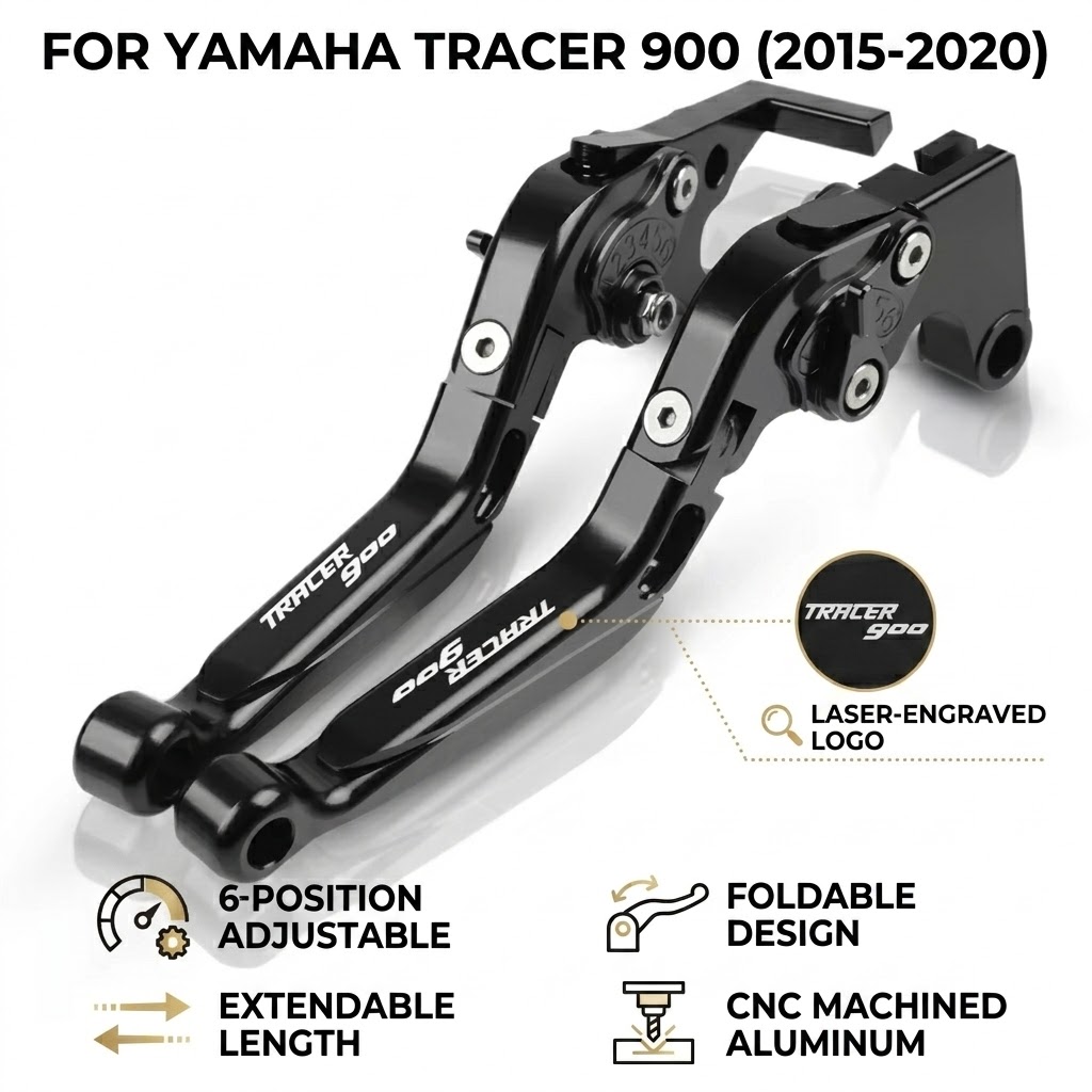 Cnc Aluminum Adjustable Brake Clutch Levers - For YAMAHA TRACER900 2015-2020 Motorcycle Adjustable